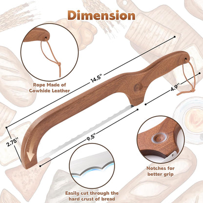 Sourdough Bread Knife for Homemade Bread Cutter, Bread Slicer for Homemade