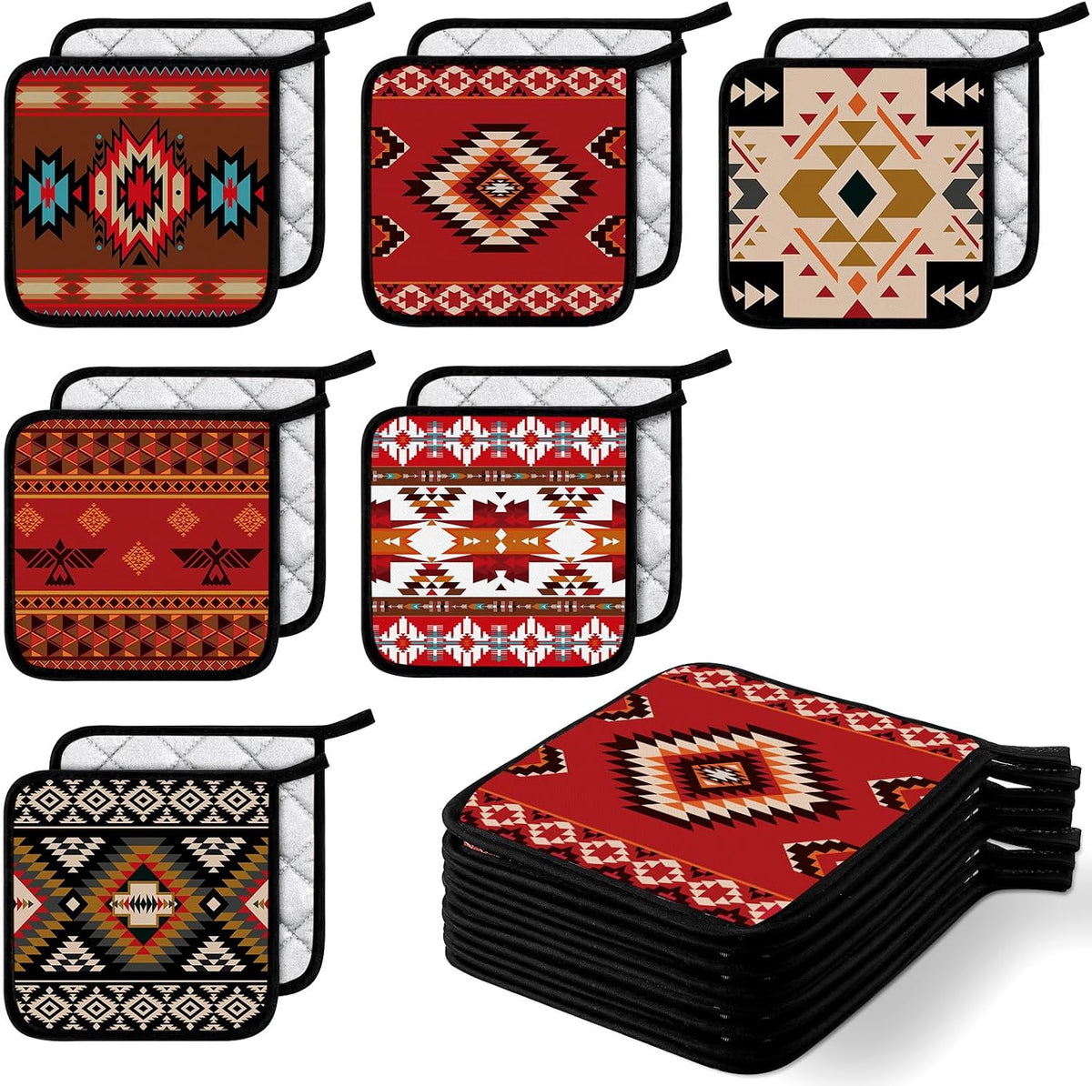 Bencailor 12 Pcs Christmas Wildflower Pot Holders with Pocket