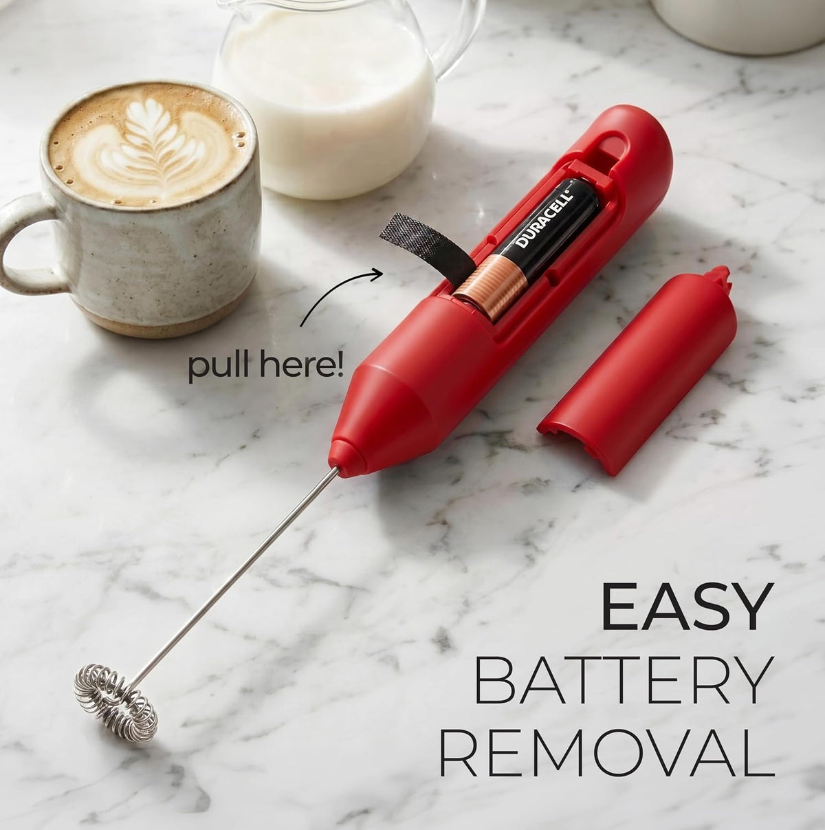 Zulay Kitchen Rechargeable Milk Frother Handheld - Frother Wand, Drink Mixer, Electric Whisk Frother, for Cappuccinos, Matcha & Protein Powder - Dynamic 3 Whisk, 3 Speed 500mAh Black - Colors A