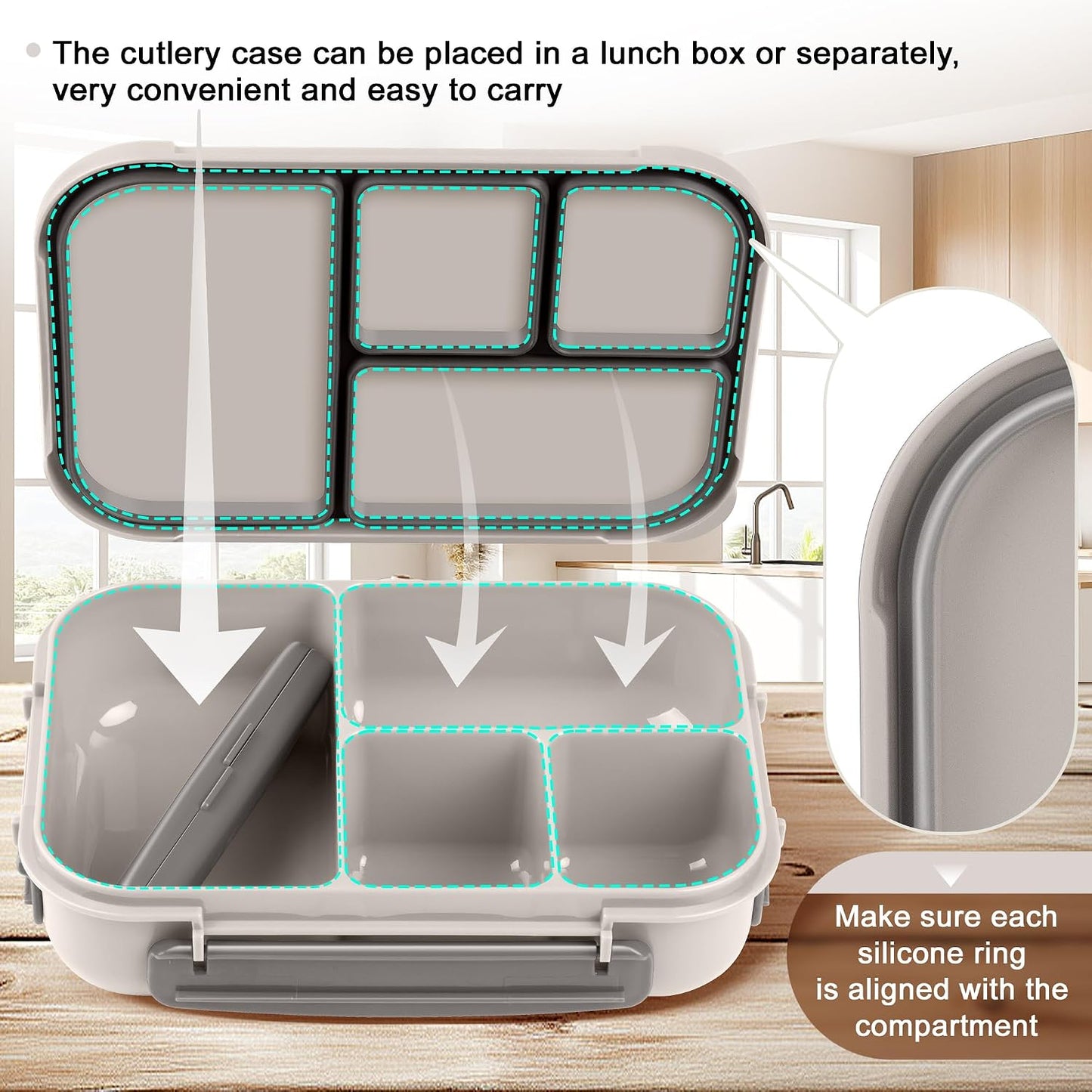 Amathley Lunch Box Kids,Bento Box Adult,Leakproof Lunch Containers for Adults/Kids/Toddler,1200ML-4 Compartments bento Lunch box with Utensil,Microwave & Dishwasher & Freezer Safe (Pink Berry)