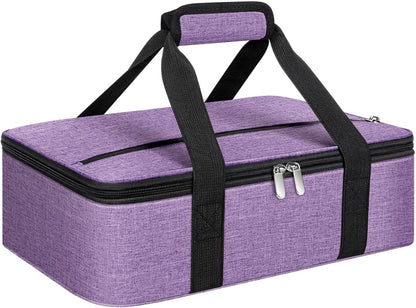 Insulated Casserole Carrier, Portable Casserole Carrier for Hot or Cold Food Lunch Tote Warmer or Cooler Bag, Lasagna Lunch Bag for Potluck Parties- Fits 9" x 13" Baking Dish-Charcoal Grey