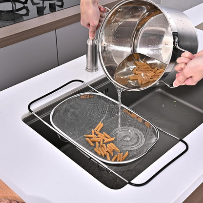 6-Quart Stainless Steel Collapsible Fine Mesh Kitchen Colander