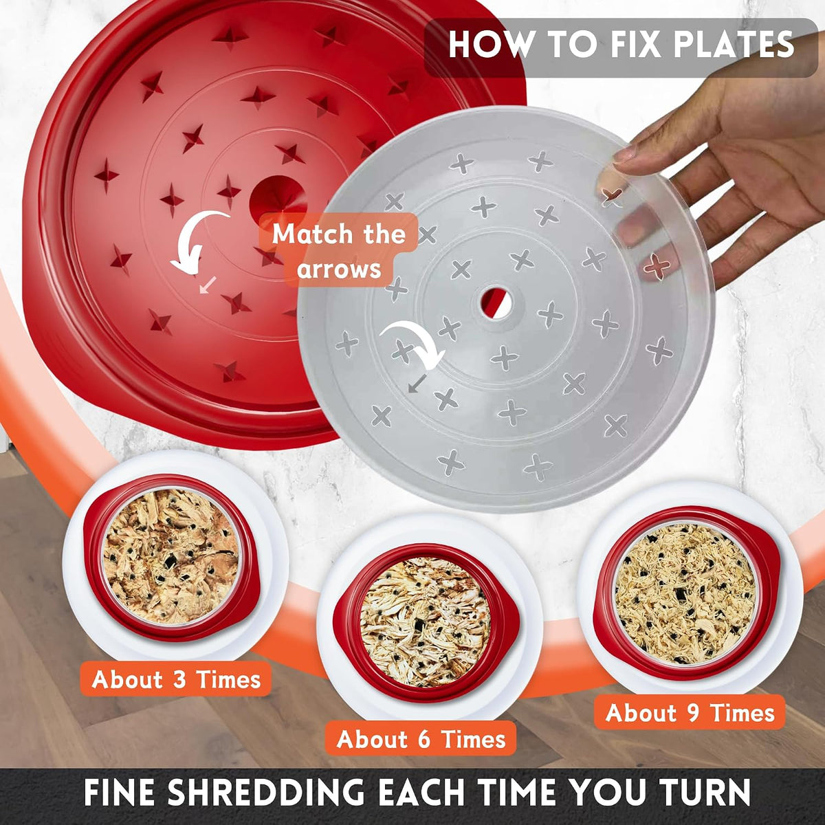 Chicken Shredder Tool Twist Large – 10.2 Inch Non Slip Meat Shredder with Removable Tray- BPA Free, Dishwasher Safe, Heat Resistant Chicken Breast Shredder with Handle & Serving Tong