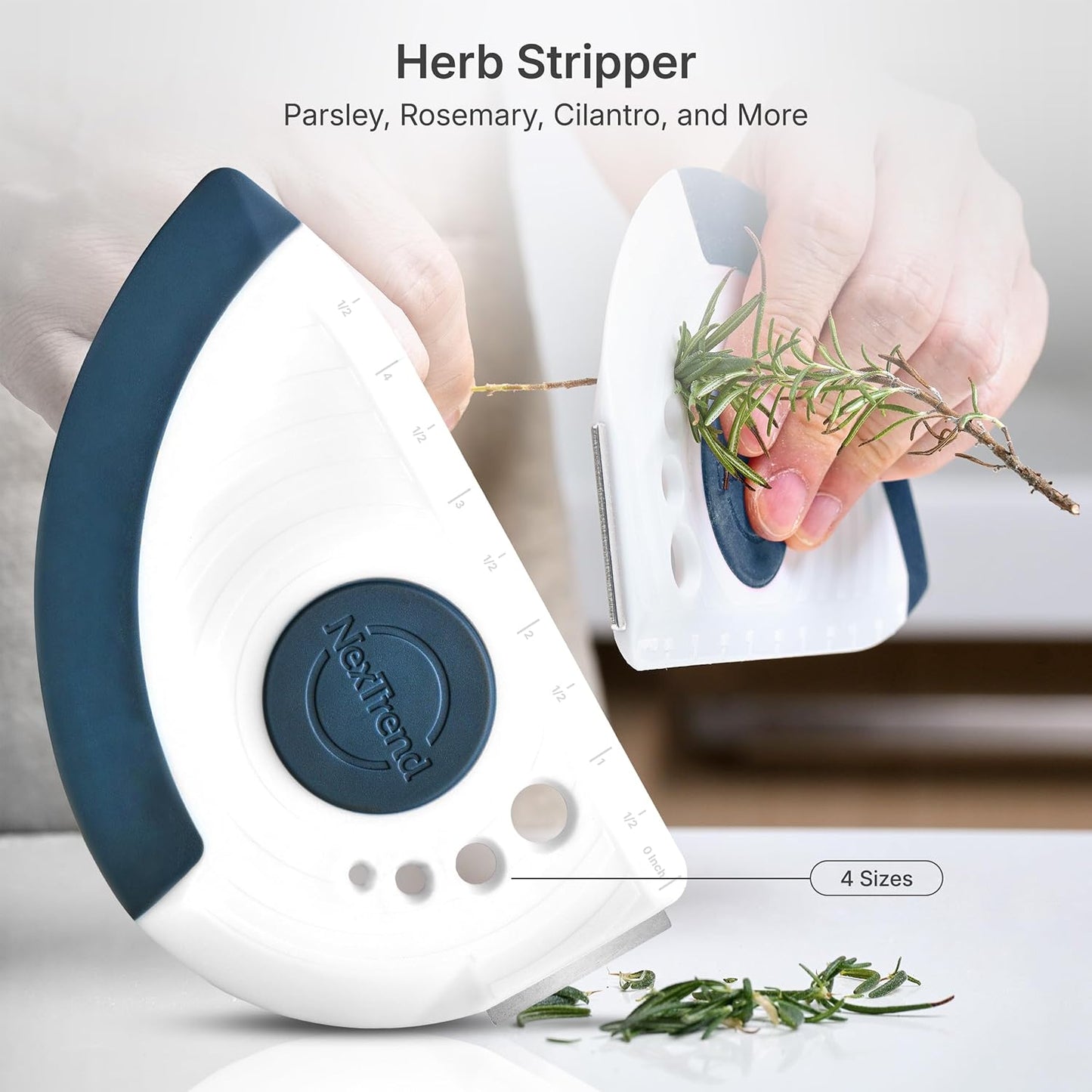 5-in-1 Dough Scraper & Flexible Bowl Scraper by Nextrend, Bread Scraper with Stainless Steel Edge, Ruler & Herb Stripper – BPA Free, Dishwasher Safe - Red