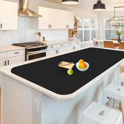 Silicone Mats for Kitchen Counter, Treerit 47.24"x 23.62" Extra Large Silicone Mat, Non-slip Heat Resistant Kitchen Counter Mat, Quartz Countertop Protector, Shipped Rolled Up, No Creases, Gray