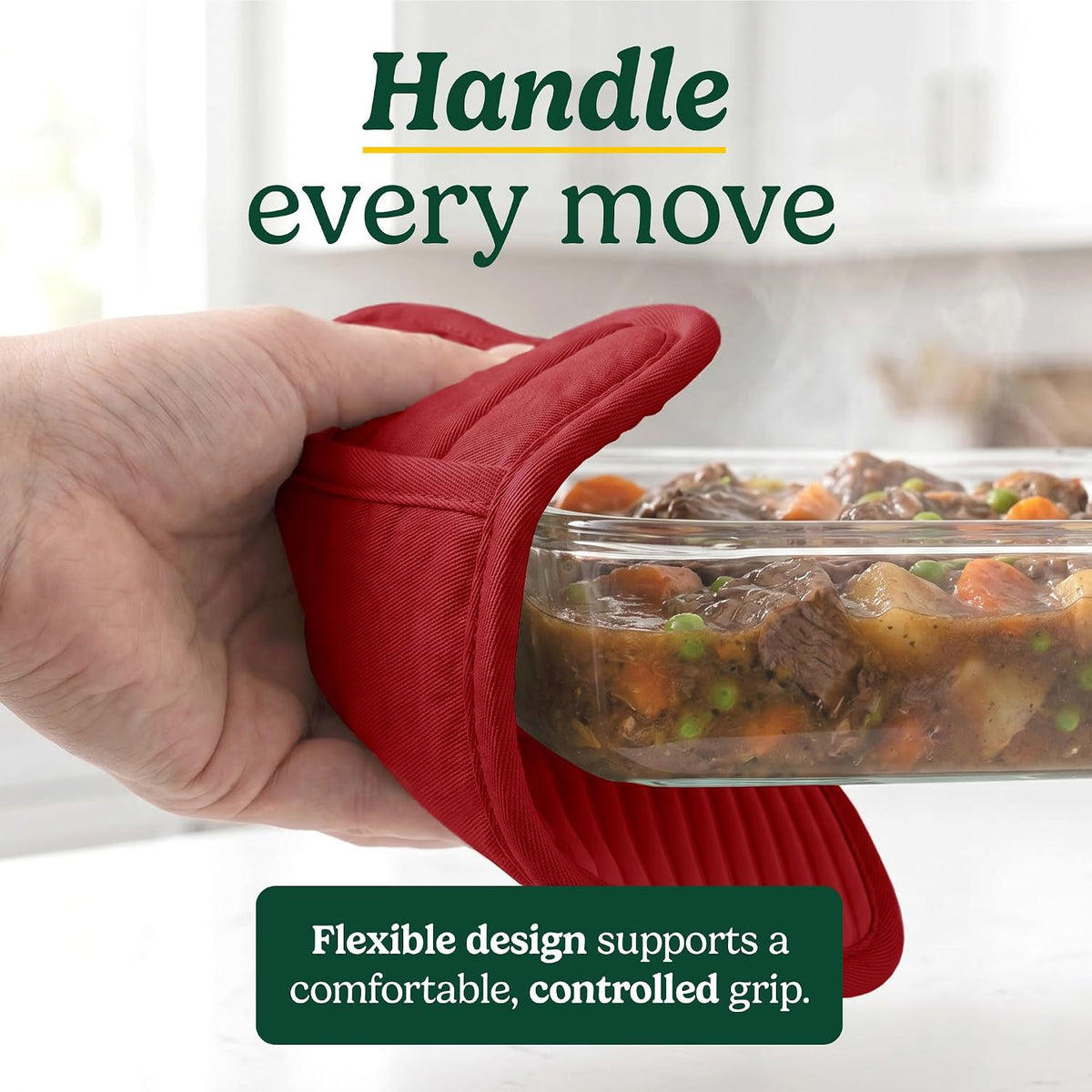 Cuisinart Silicone Pot Holders, Set of 2 7"x9", Heat Resistant 500F