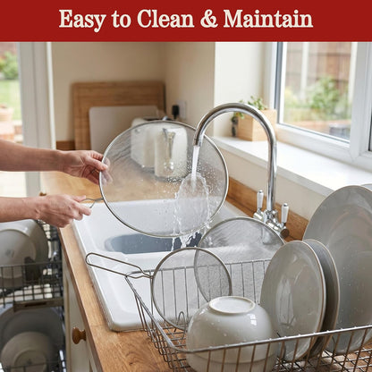 3-Piece Splatter Screen Set – Fine Mesh Stainless-Steel Grease Splatter Guard For Pots, Pans, and Skillets – Kitchen Gadgets By Classic Cuisine