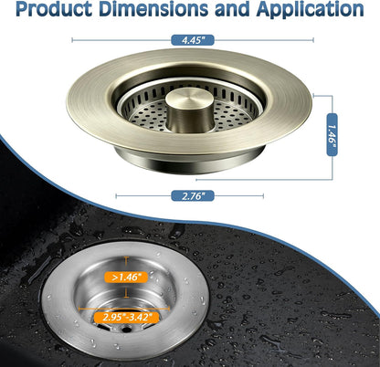 TGOSOMT Kitchen Sink Drain Strainer Stopper