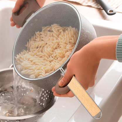8.3Inch Grease Splatter Screen, Stainless Steel Splatter Screen for Frying Pan with Wood Handle Grease Splatters Guard Hot Oil Splash Protector Cover Oil Splash for Kitchen Cooking Supplies
