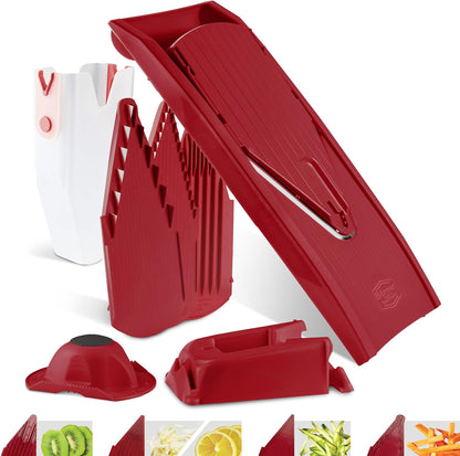 BORNER V Mandoline Slicer Kitchen V1 ClassicLine Starter Set | Vegetable Grater Börner - Quality Made in Germany, Color:White