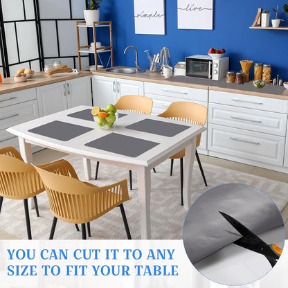 Hushee Silicone Mats for Kitchen Counter in Roll 120'' x 24'' Nonslip Cuttable Heat Resistant Mat for Kitchen Countertop Placemat(Dark Gray)