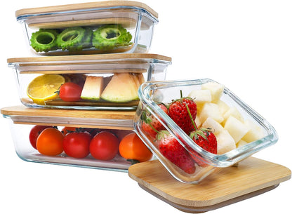 BlueHills Premium Glass Meal Prep Lunch Containers with Snap Green Lock Lids Glass Food Containers BPA-Free Oven Freezer Dishwasher Safe 5 pack set 10 pieces 36 Oz 4.5 cups (G002 Two Compartments)
