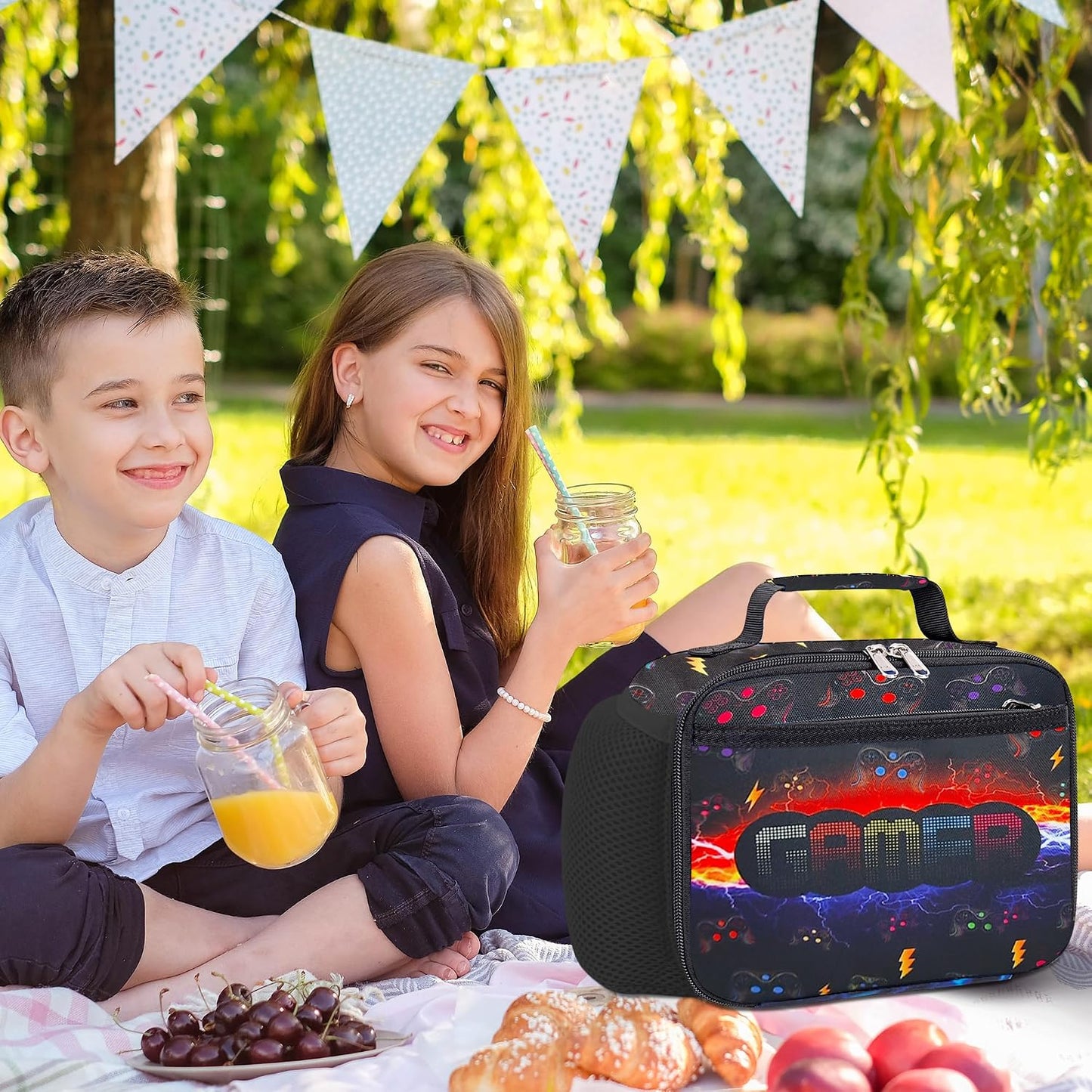 RLGPBON Kids Lunch Bag,Insulated Lunch Box for Girls,Lunch Bag Toddler Teen,School Daycare Cute Travel bags