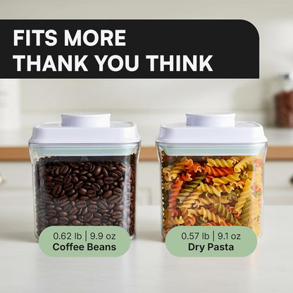 Bop Top Airtight Food Storage Containers with Lid 2 Cups / 16 oz | Kitchen Canister Sets | Air Tight Pantry Container | Pop Top Dry Food Storage Containers for Snacks, Sugar, Flour, Baking, Pasta