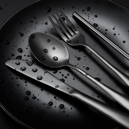 Boulder Bee | Travel Utensils Set | Reusable Camping Cutlery Set | Stainless Steel Flatware Set | Portable Silverware Set with Case | Includes Knife/Fork/Spoon/Straw/Cleaning Cloth/Case (Purple)