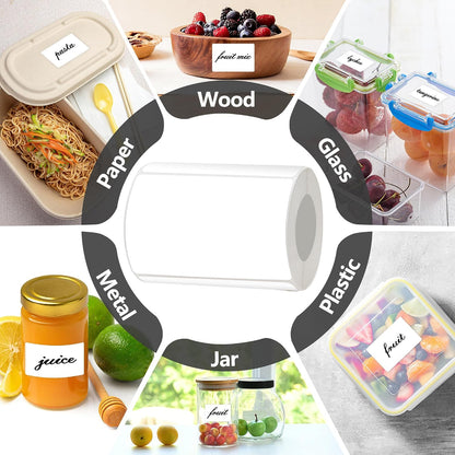 300 Pcs 2×3 Inch Blank Removable Freezer Labels, Waterproof, Oil & Tear Resistant, No Residue Writable Stickers for Food Containers, Jars, Pantry and Meal Prep (Bright)