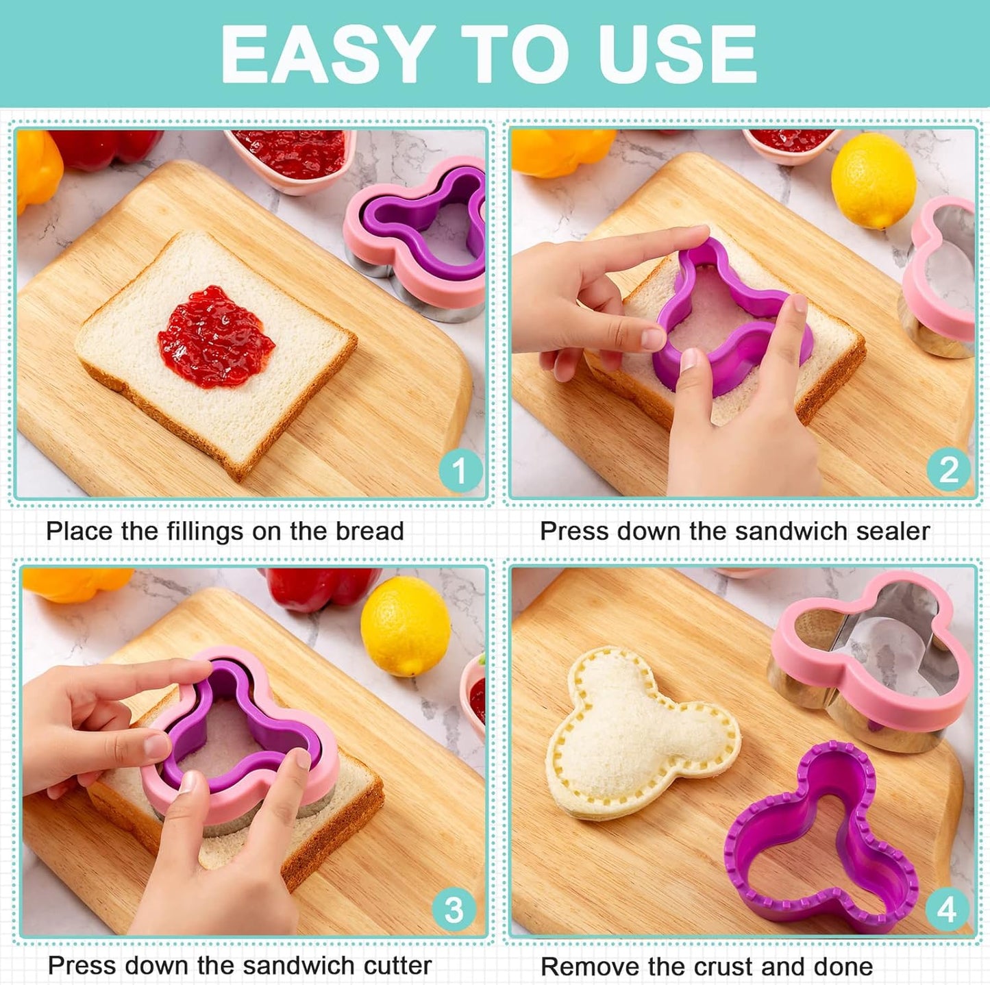 Fruit Cutters Shapes for Kids 22 Pcs, Mini Cookie Cutters Set, Vegetable Cutter with Food Picks
