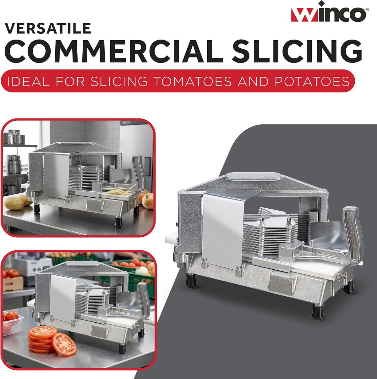 Winco 1/4" Kattex Blade Tomato Slicer