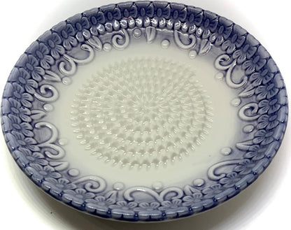 BonCera, Premium Ceramic Garlic Grater Plate Set - Purple Embossed
