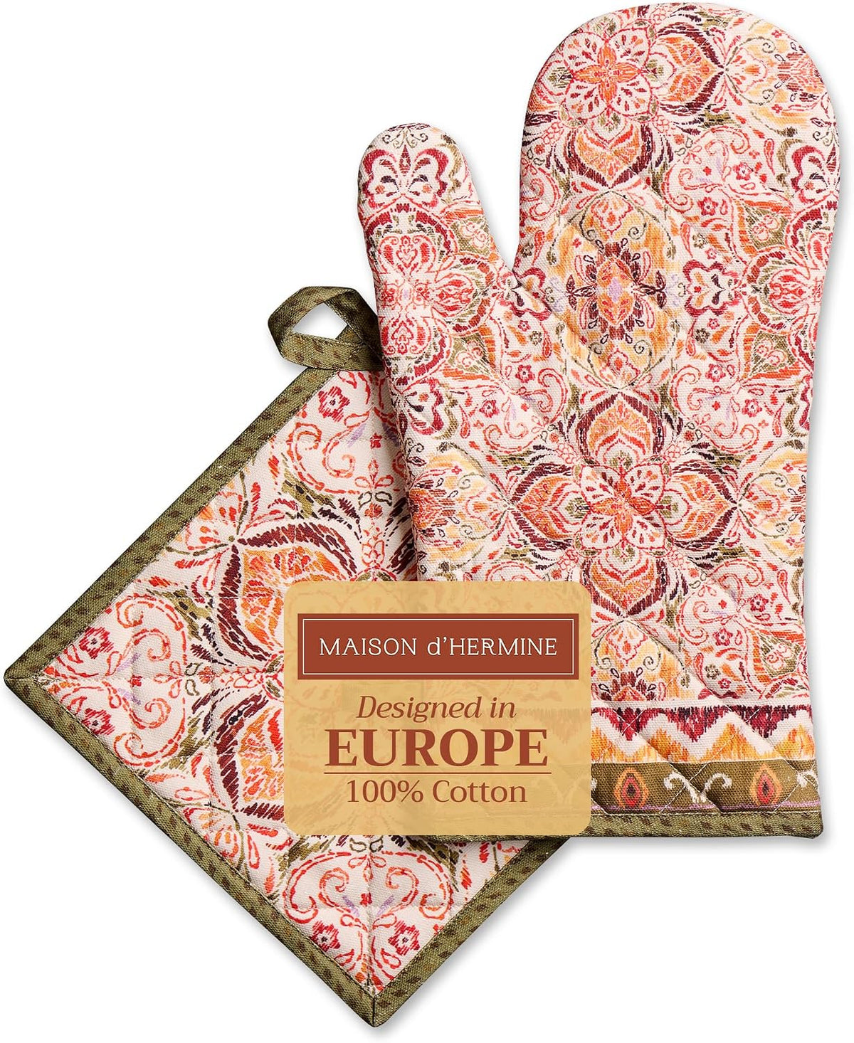 Maison d' Hermine Pot Holders 100% Cotton Potholders (8" x 8") - Colors A