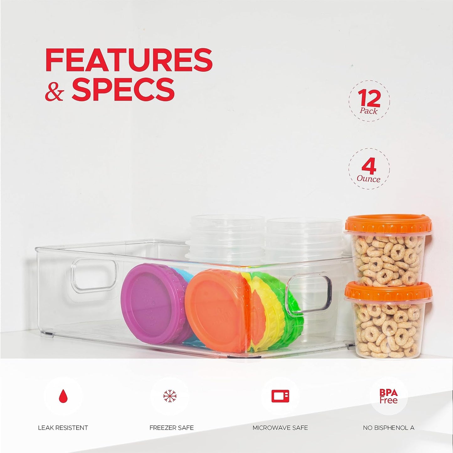 Tafura 10 Pack Leakproof Freezer Containers for Food with Twist Top Lids - 32 Oz BPA Free Reusable Plastic Soup Containers with Screw On Lids - Ideal for Meal Prep, Leftovers & Pantry Organization