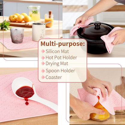 LEHAHA Grilling Prep Trays, Melamine BBQ Prep and Serving Platters and Tray for Outdoor Entertaining, Large Food Serving Trays, Set of 2, 17.2" x 10.5",Great for Grilling Lovers,Black and Red