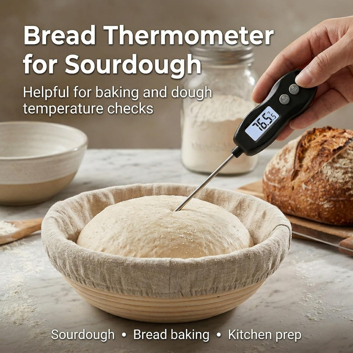 Meat Thermometer Digital Instant Read, Waterproof for BBQ