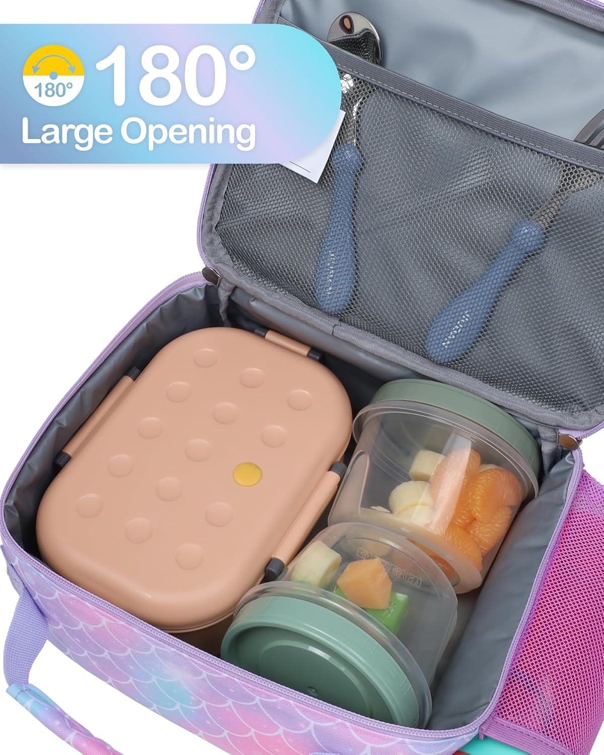 Bagseri Kids Lunch Bag Boys - Thermal Insulated Lunch Box Tote with Water Bottle Holder, Reusable Leak-Proof Kids Lunch Box for Daycare & School, Black Dinosaur (Containers Not Included)