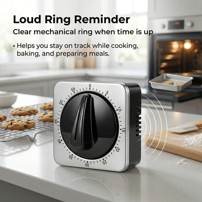 Searon Kitchen Timers for Cooking, Mechanical Wind-Up Timer, Magnetic