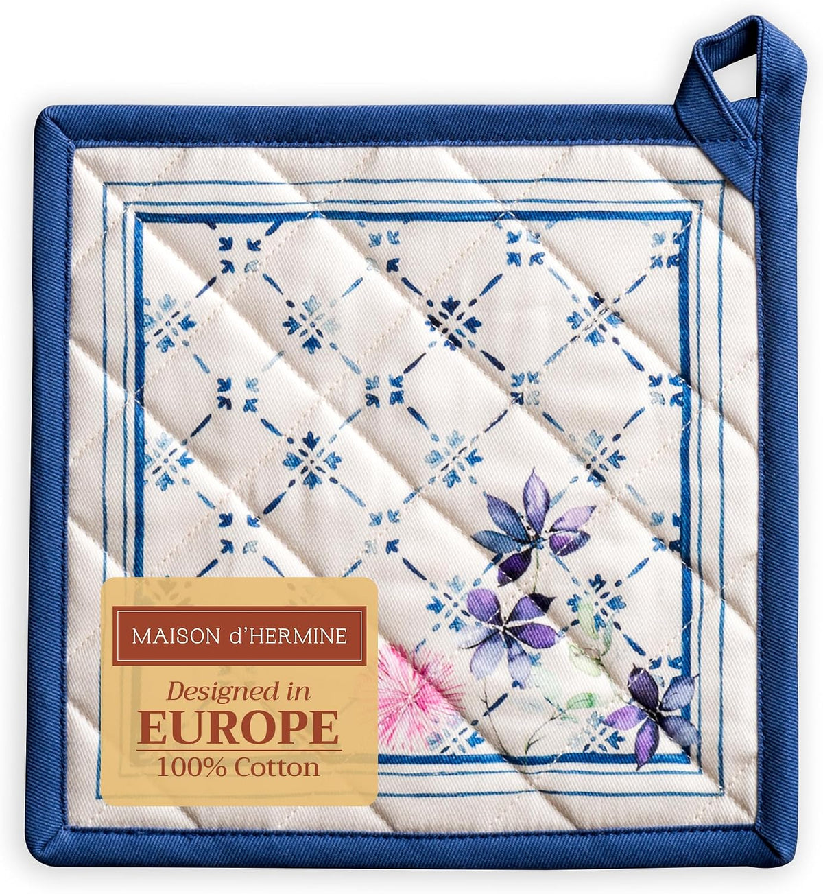 Maison d' Hermine Pot Holders 100% Cotton Potholders (8" x 8") - Colors A