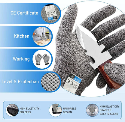 2026 New Oyster Shucker & 2 Shucking Knife Kit with Safety Gloves, Stainless Steel Oyster Opener Easy Leverage Design for Safe Fast Oyster Shucking Keep the Juice