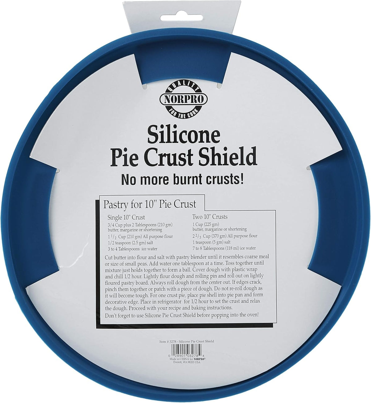 Norpro Pie Crust Shield, Blue