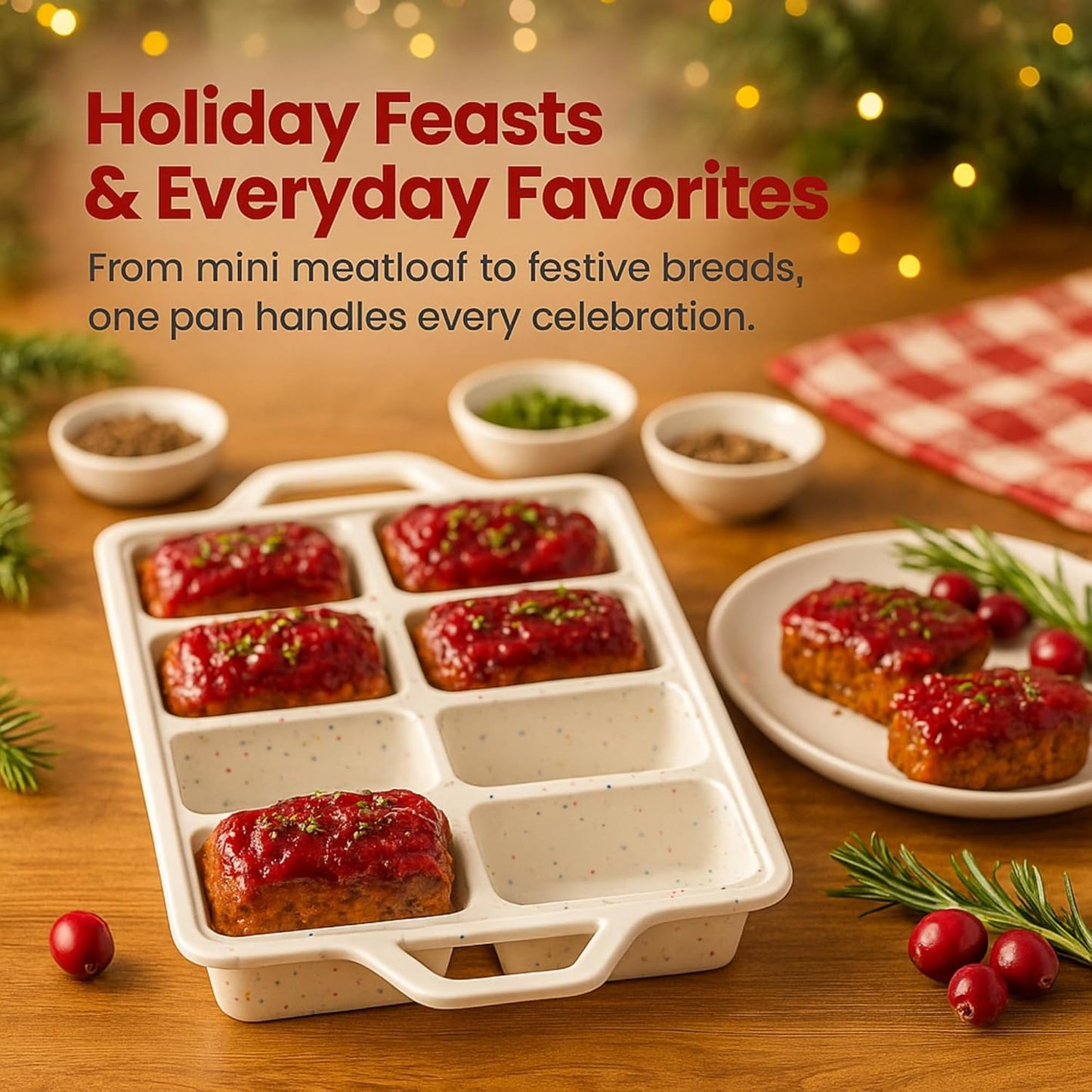 2-Pack Silicone Muffin Pan Set – Regular 12 Cup & Mini 24-Cup Silicone Muffin Pans for Baking – Nonstick Silicone Cupcake Pan with Metal-Reinforced Handles – BPA-Free, Dishwasher-Safe, Cream