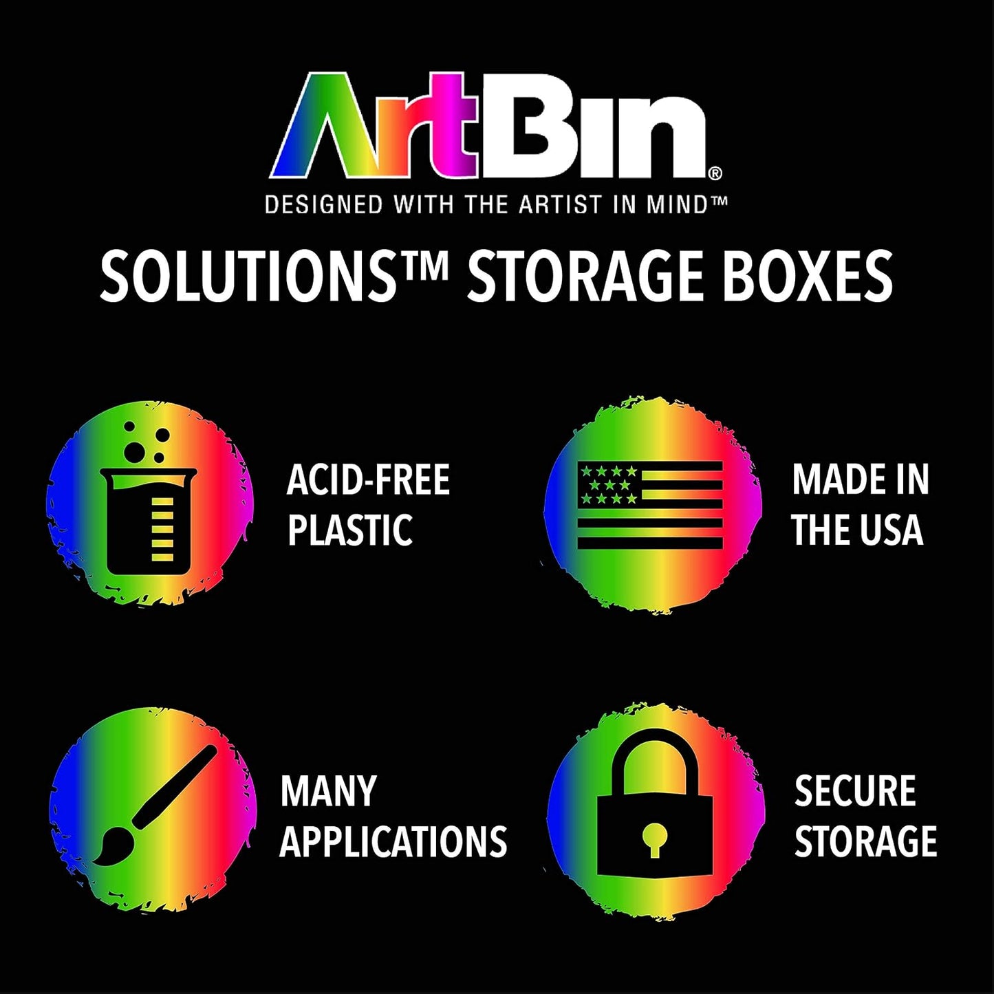 ArtBin Large Solutions Box Clear Art & Craft Organizer with Dividers - Plastic Storage Case for Convenient and Versatile Storage - Ideal for Various Craft Supplies