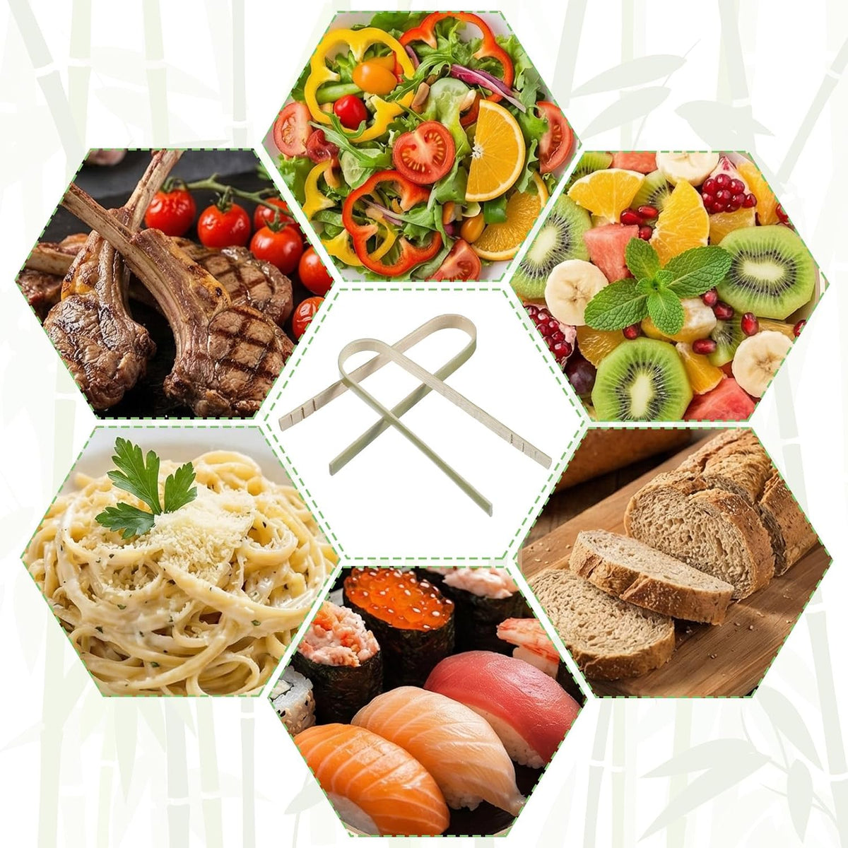 300 Pcs Mini Bamboo Tongs Disposable Long Toast Tongs 4 Inch Small Wooden Cooking Utensils for Charcuterie Serving Buffet Catering Appetizer Party Holiday Supplies