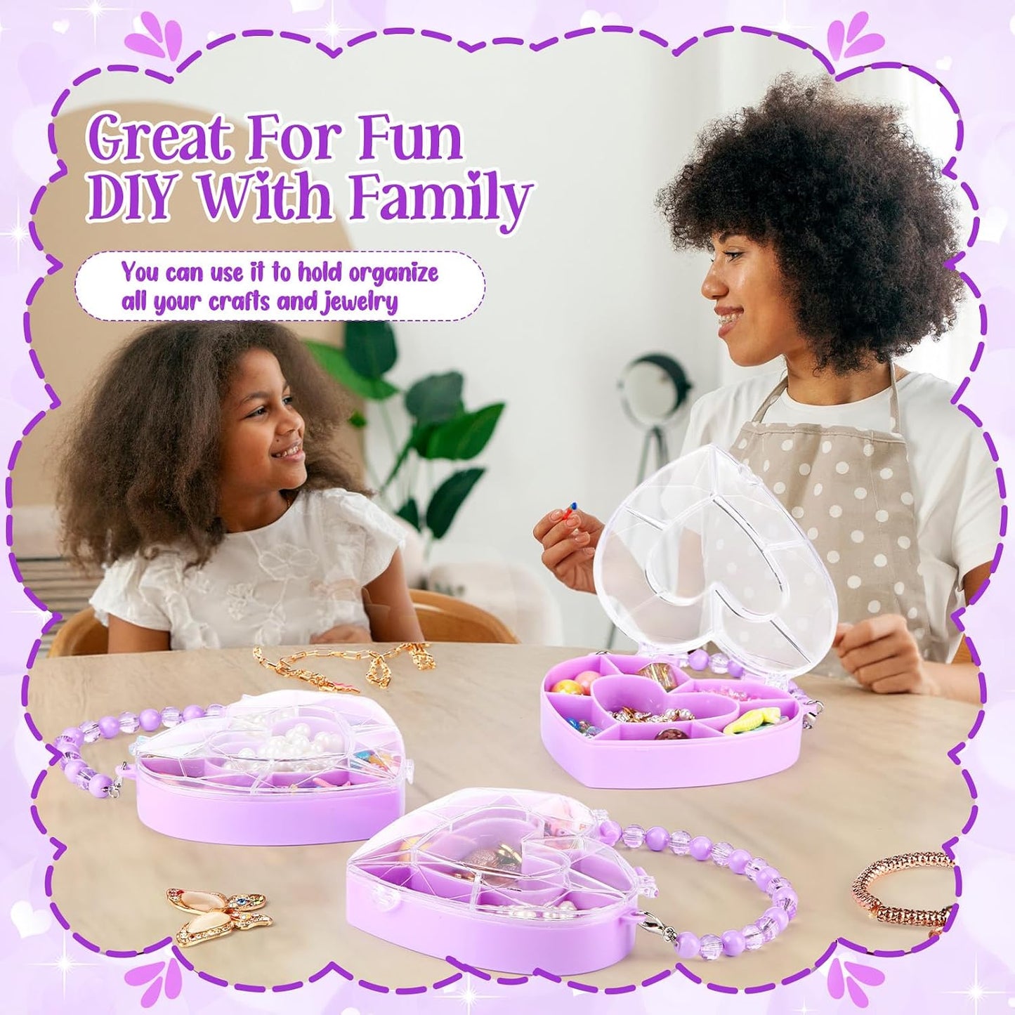 Cunno 6 Pack Valentines Day Containers Butterfly Shaped Food Containers Large Plastic Snack Box Food Storage with Handle Divided Serving Tray Portable Jewelry Organizer for Candy Fruit Purple
