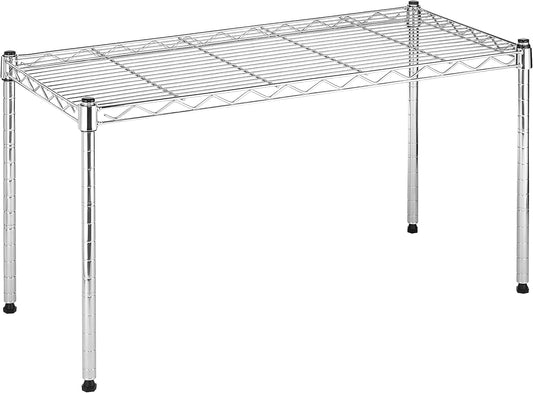 Whitmor 2-Wire Shelving Unit, Metal Storage Shelves, Stacking Shelf with Basket, Easy Assembly Home Organizer for Pantry, Kitchen, Garage, Plant