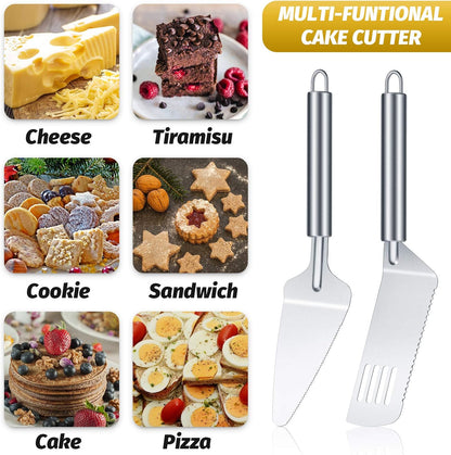Patelai 4 Pcs Pie Server Set Serrated Cake Cutter & Spatula Gadgets