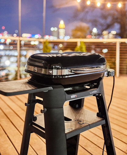 Weber Lumin Compact Outdoor Electric Barbecue Grill, Light Green - Great Small Spaces such as Patios, Balconies, and Decks, Portable and Convenient