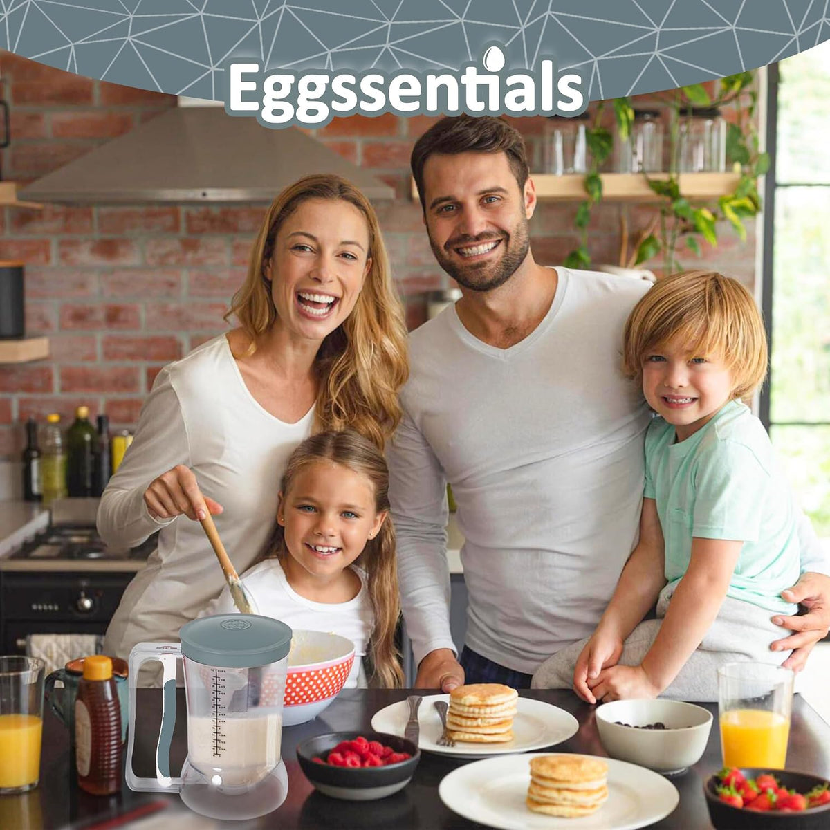 Eggssentials Pancake Batter Dispenser with Squeeze Handle Pancake Dispenser