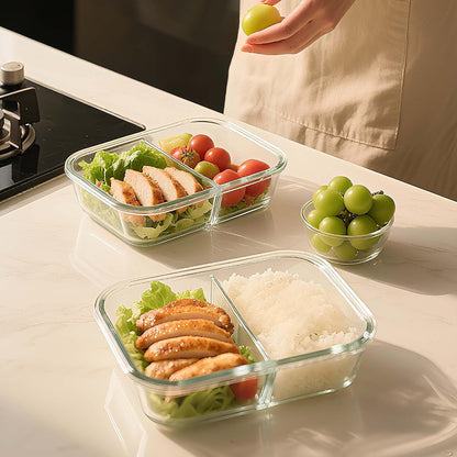 BAYZZ Glass Food Storage Containers, 5 Pack 35 Oz Glass Meal Prep Containers, Lunch Boxes with Airtight BPA-Free Lids, Microwave, Freezer and Dishwasher Safe