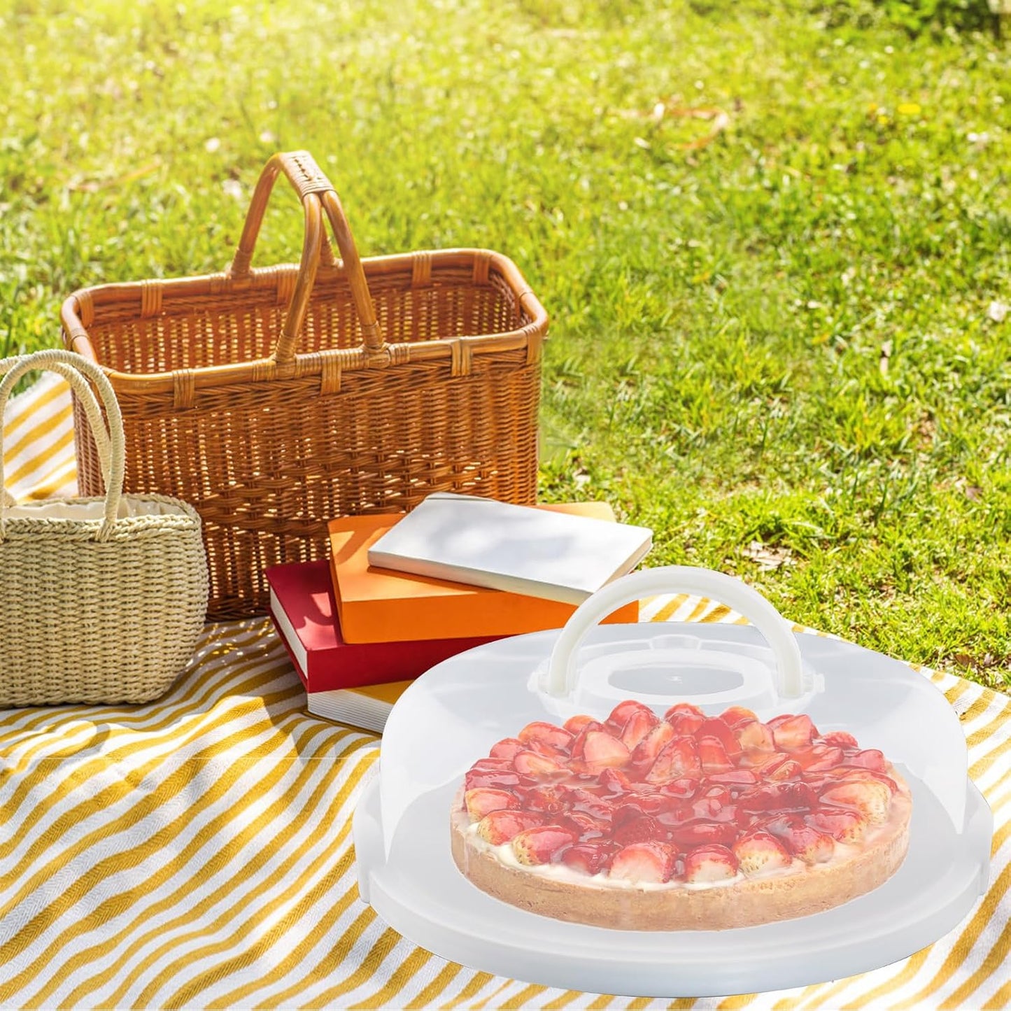 Pie, Cheesecake Carrier for up to 11 in Cake PieRound Cupcake Cake Holder for Muffin Cookies Food Storage Containers