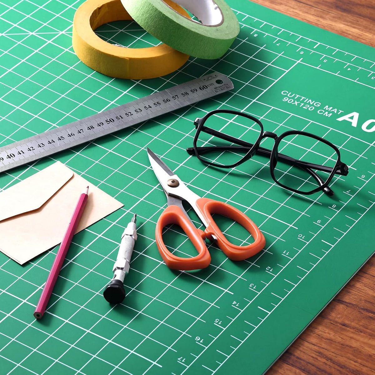 Pangda 1 Pcs 36 x 48 in Large Self Healing Cutting Mat for Sewing, Green