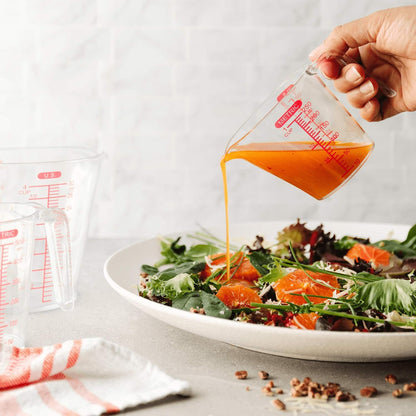 Chef Pomodoro 3-Piece Liquid Meausuring Cups Set - Ml and Oz Measuring Cup