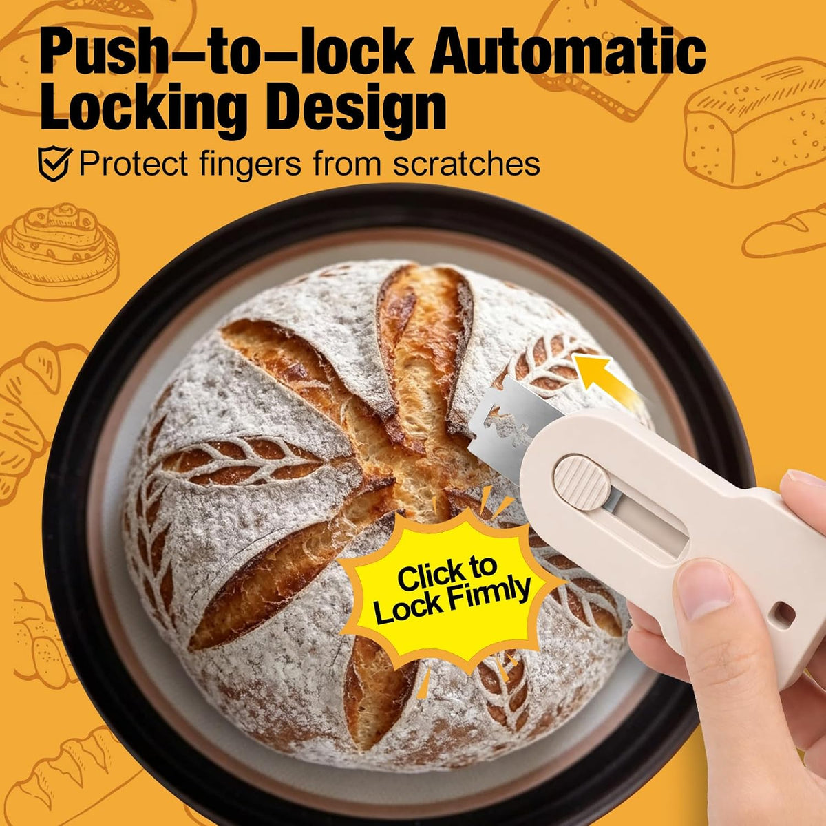 Extractable Bread Lame Sourdough Scoring Tool, 2PCS Bread Scorer & 10 Blade