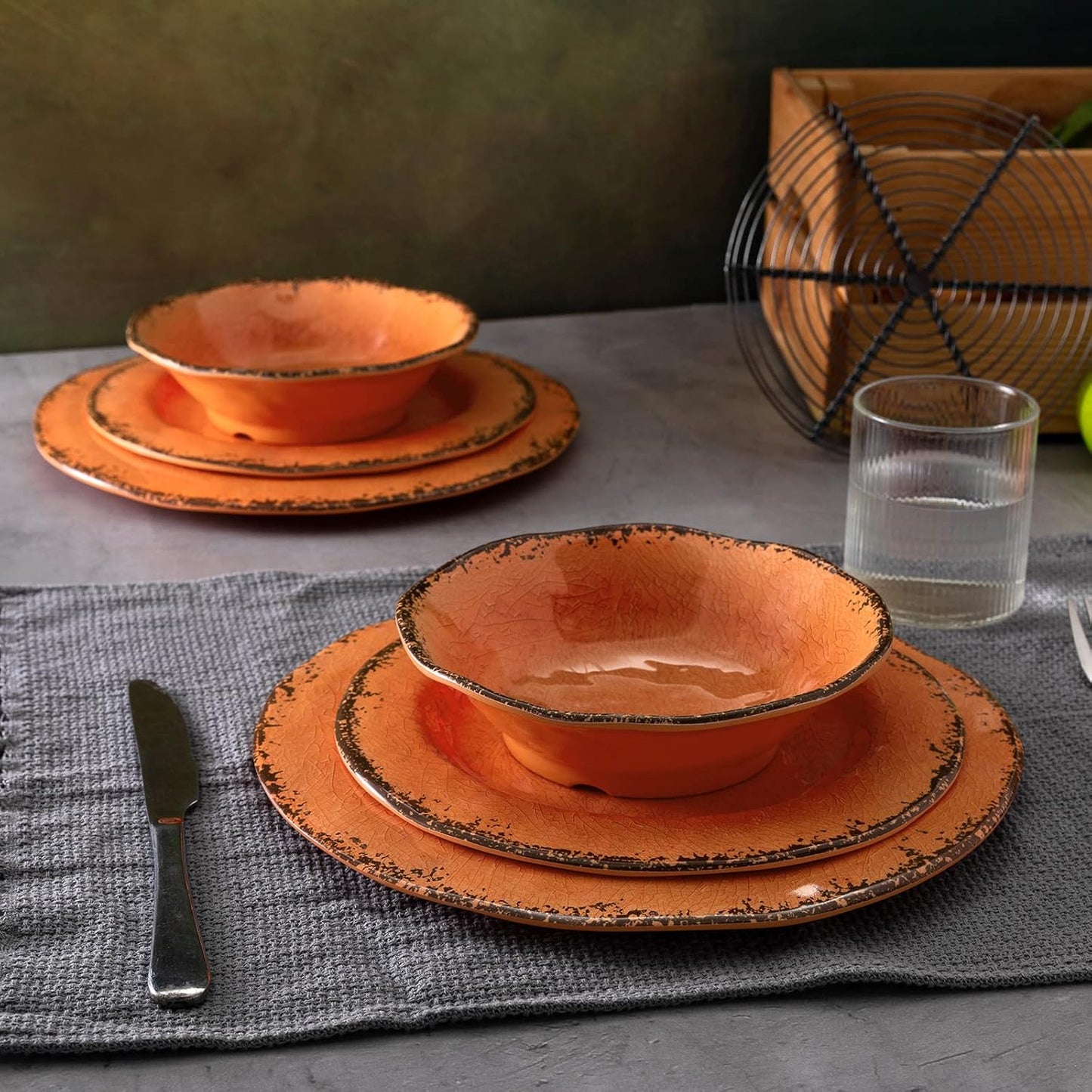 LEHAHA Grilling Prep and Serve Trays, BBQ Serving Platter, Melamine Serving Trays for Food, Set of 2, Great Gift for Father's Day, BBQ Lovers, Prefect for Chrismas Festival and Everyday use.
