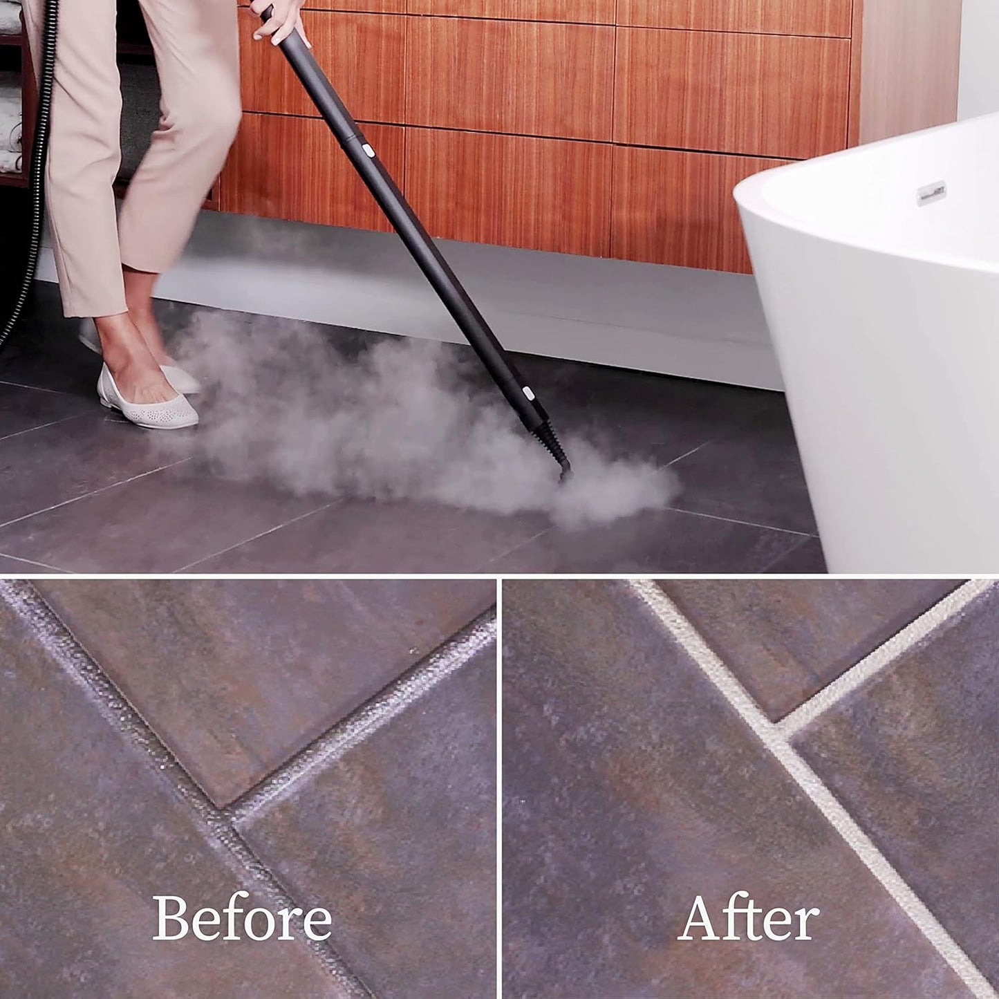 Dupray Neat Steam Cleaner with 17-Piece Kit - Powerful, Chemical-Free Cleaning for Floors, Cars, Tiles, Upholstery, Kitchen, Bathroom Grout, Carpets & More - Kills up to 99.9% of Bacteria & Viruses *
