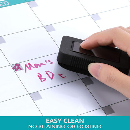 Magnetic Dry Erase Fridge Calendar - Magnetic Calendar for Refrigerator Planner, 11.4" x 14.76", Kitchen Fridge Calendars in Monthly & Weekly Set