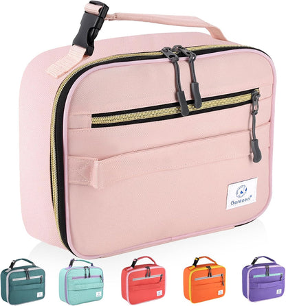 Genteen Lunch Box Kids, Insulated Lunch Bag Kids Boys Girls Back to School, Soft Lunch Box for Men Reusable Lunchbox for Office,Outdoor,School (Black)