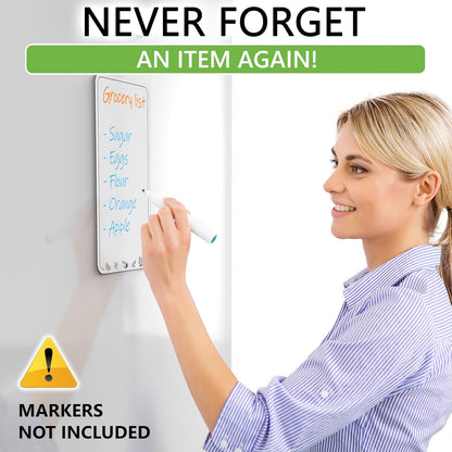 Dry Erase Grocery List for Fridge - 4.5 x 8.5 in White Dry Erase Shopping List for Fridge - Magnetic Grocery List Whiteboard Fridge Notepad - Erasable Grocery List Magnet Board for Refrigerator
